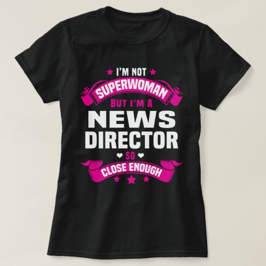 ニュースディレクター Tシャツ (デザイン正面)