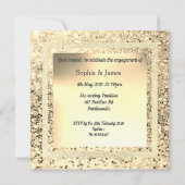 ニュースパーエレガントクル結婚式招待状金ゴールドセピア 招待状 (裏面)