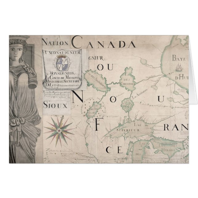 ニュースフランス1699年の地図 (正面横)