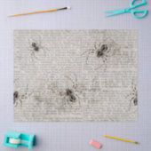 ニュースプリントのデコページのブラックスパイダーズ 薄葉紙 (クラフト)