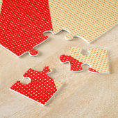 ニュースプリントのハーフトーン赤ペッパーDiva ジグソーパズル (側面)