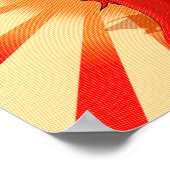 ニュースプリントのハーフトーン赤ペッパーDiva ポスター (角)