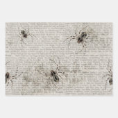 ニュースプリントのブラックスパイダーズ ラッピングペーパーシート (正面2)