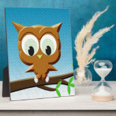 ニュースプリントの漫画フクロウ フォトプラーク (側面)