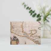 ニュースペインの地図 |新ガリシア&グアテマラ， 1625 ポストカード (スタンド正面)