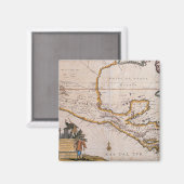 ニュースペインの地図 |新ガリシア&グアテマラ， 1625 マグネット (正面/裏面)