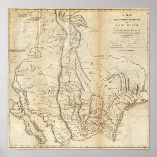 ニュースペインの州内地図 ポスター (正面)