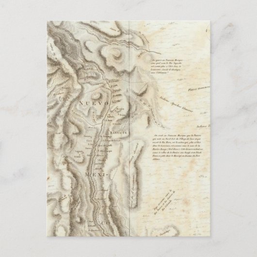 ニュースペイン王国の地図 ポストカード (正面)