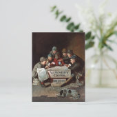 ニュースボーイの葉巻の年代物ポスターが復活 ポストカード (スタンド正面)