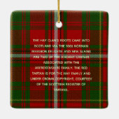 ニュースラインズキャッスル – スコティッシュヘイクランタータンチェッククリスマス セラミックオーナメント (裏面)