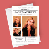 ニュースレタモダンー写真卒業 招待状