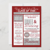 ニュースレタースタイル高校懇親会 招待状 (正面)