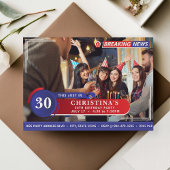ニュース放送写真30th誕生日パーティー 招待状