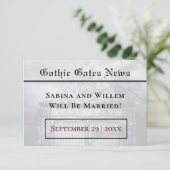 ニュース救スタイル-Our-Date写真ゴシックをテーマにしたコーディネート 招待状 (スタンド正面)