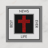 ニュース最高のジョン3:16福音書 スクエア名刺 (正面)