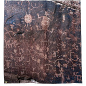 ニュース紙ロックピトリファイドフォレスト国立公園 シャワーカーテン (正面)