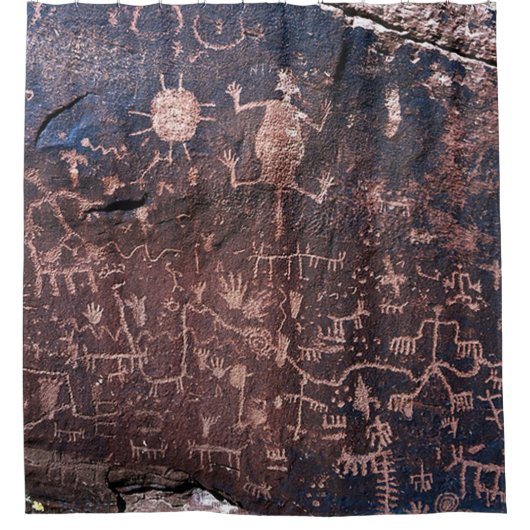 ニュース紙ロックピトリファイドフォレスト国立公園 シャワーカーテン (正面)