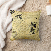 ニュース紙文字と古い紙 クッション (ブランケット)