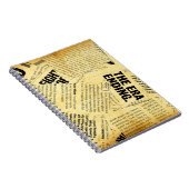 ニュース紙文字と古い紙 ノートブック (右側)