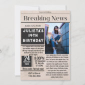 ニュース速報の招待状 招待状 (正面)