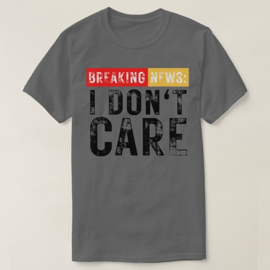 ニュース速報は皮肉ではないおもしろい Tシャツ (デザイン正面)