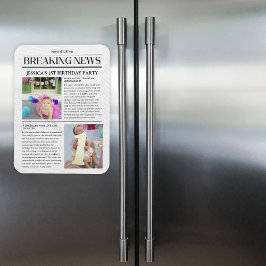ニュース速報フロントページ新聞1st誕生日 マグネット