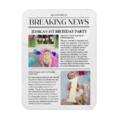 ニュース速報フロントページ新聞1st誕生日 マグネット (縦)