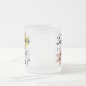 ニュース速報私はおばあさんのTシャツおよびギフトです フロストグラスマグカップ (中央)