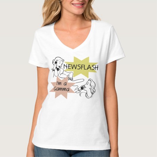 ニュース速報私はガンマのTシャツおよびギフトです Tシャツ (正面)
