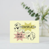 ニュース速報私はグラムのTシャツおよびギフトです ポストカード (スタンド正面)