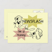 ニュース速報私は乳母のTシャツおよびギフトです ポストカード (正面/裏面)