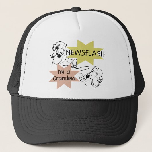 ニュース速報私は祖母のTシャツおよびギフトです キャップ (正面)