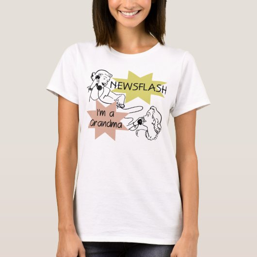 ニュース速報私は祖母のTシャツおよびギフトです Tシャツ (正面)