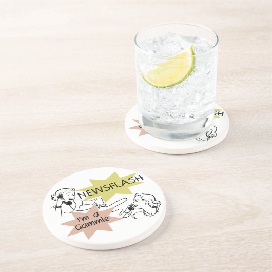 ニュース速報私はGammieのTシャツおよびギフトです コースター (側面)