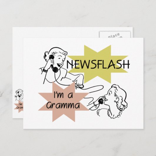 ニュース速報私はGrammaのTシャツおよびギフトです ポストカード (正面/裏面)