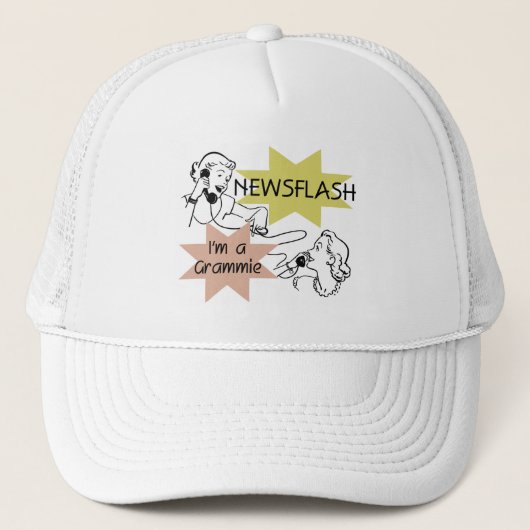 ニュース速報私はGrammieのTシャツおよびギフトです キャップ (正面)