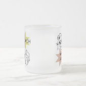 ニュース速報私はLolaのTシャツおよびギフトです フロストグラスマグカップ (中央)