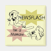 ニュース速報私はMemawのTシャツおよびギフトです マグネット (正面)