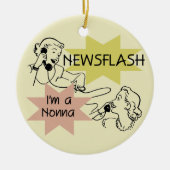 ニュース速報私はNonnaのTシャツおよびギフトです セラミックオーナメント (正面)