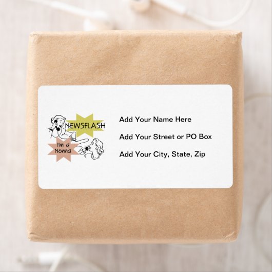 ニュース速報私はNonnaのTシャツおよびギフトです ラベル (インサイチュ)