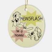 ニュース速報私はNonnieのTシャツおよびギフトです セラミックオーナメント (左)