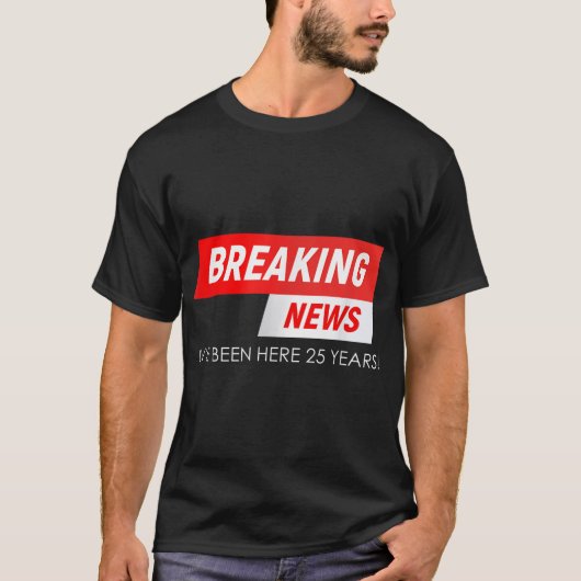 ニュース速報25年の仕事アニバー Tシャツ (正面)
