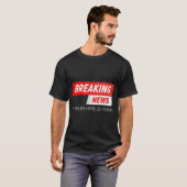 ニュース速報25年の仕事アニバー Tシャツ (正面フル)