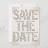 ニュース速報 結婚式の前日譚カード 招待状 (裏面)