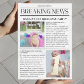 ニュース速報 見出し 新聞 1歳の誕生日 ポスター