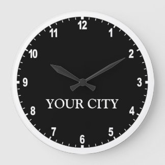 ニュース部屋の時計(暗い) ラージ壁時計