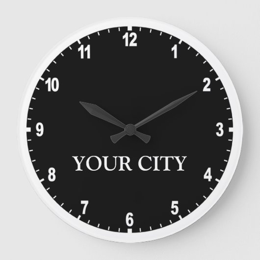 ニュース部屋の時計(暗い) ラージ壁時計 (正面)