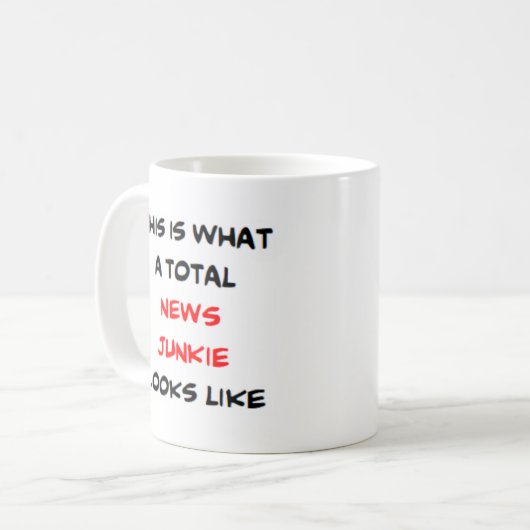 ニュースjunkie合計 コーヒーマグカップ (正面左)