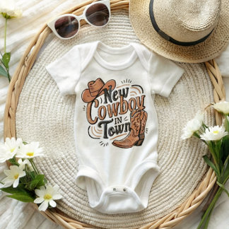 ニュータウンのカウボーイ ベビーボディスーツ