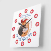 ニューダッモダンクユニーク記念ファースト・ファーザーズ・デイ スクエア壁時計 (傾斜)